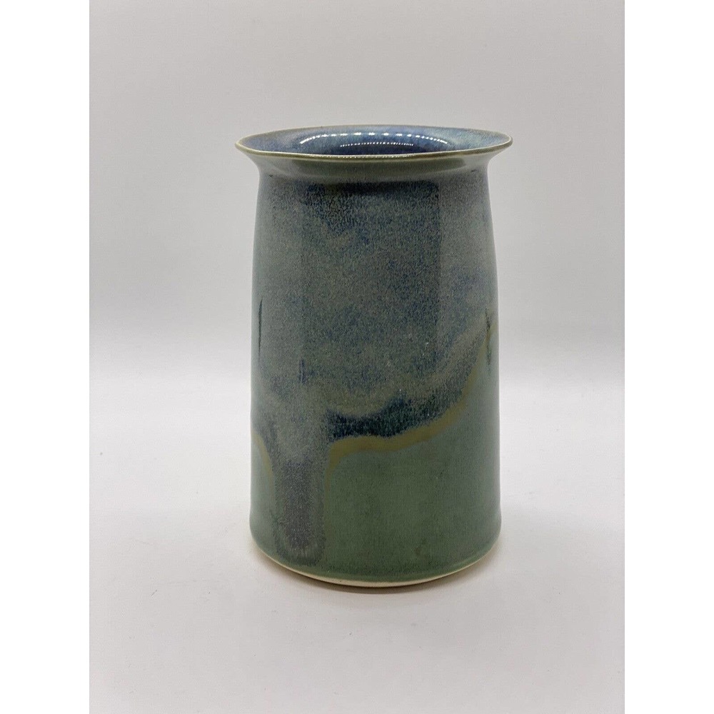 Origamikoi Studio Art Drip Pottery Vase. Approx 5.25” tall by 3.5” wide